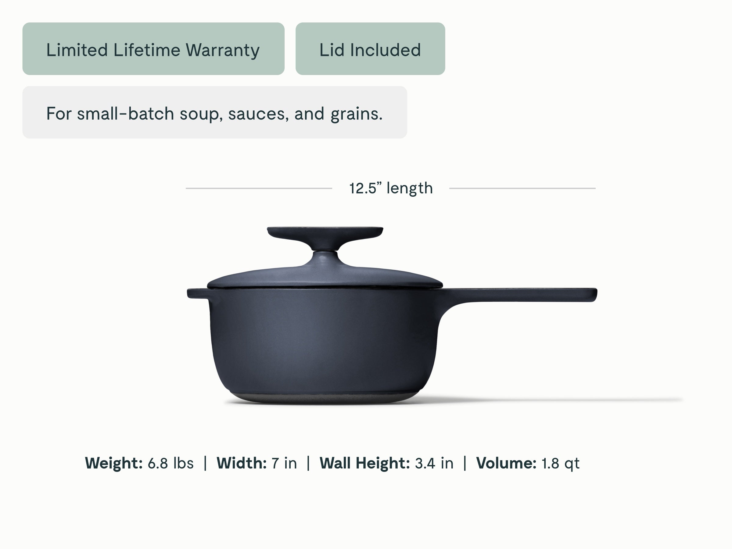Cast Iron Mini Sauce with Lid - Image 9
