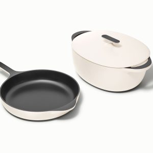 Large Enameled Cast Iron Duo