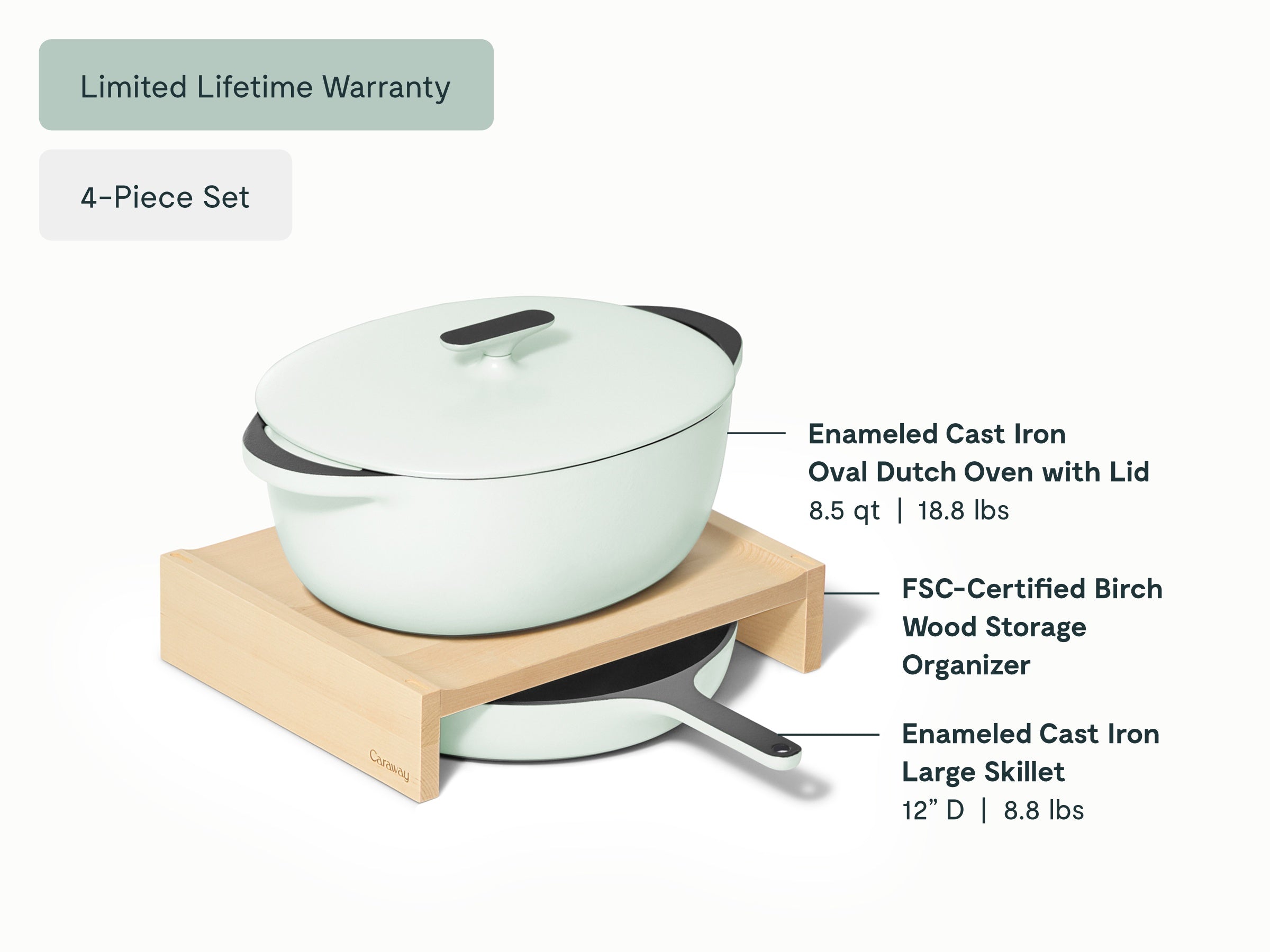 Large Enameled Cast Iron Duo - Image 13