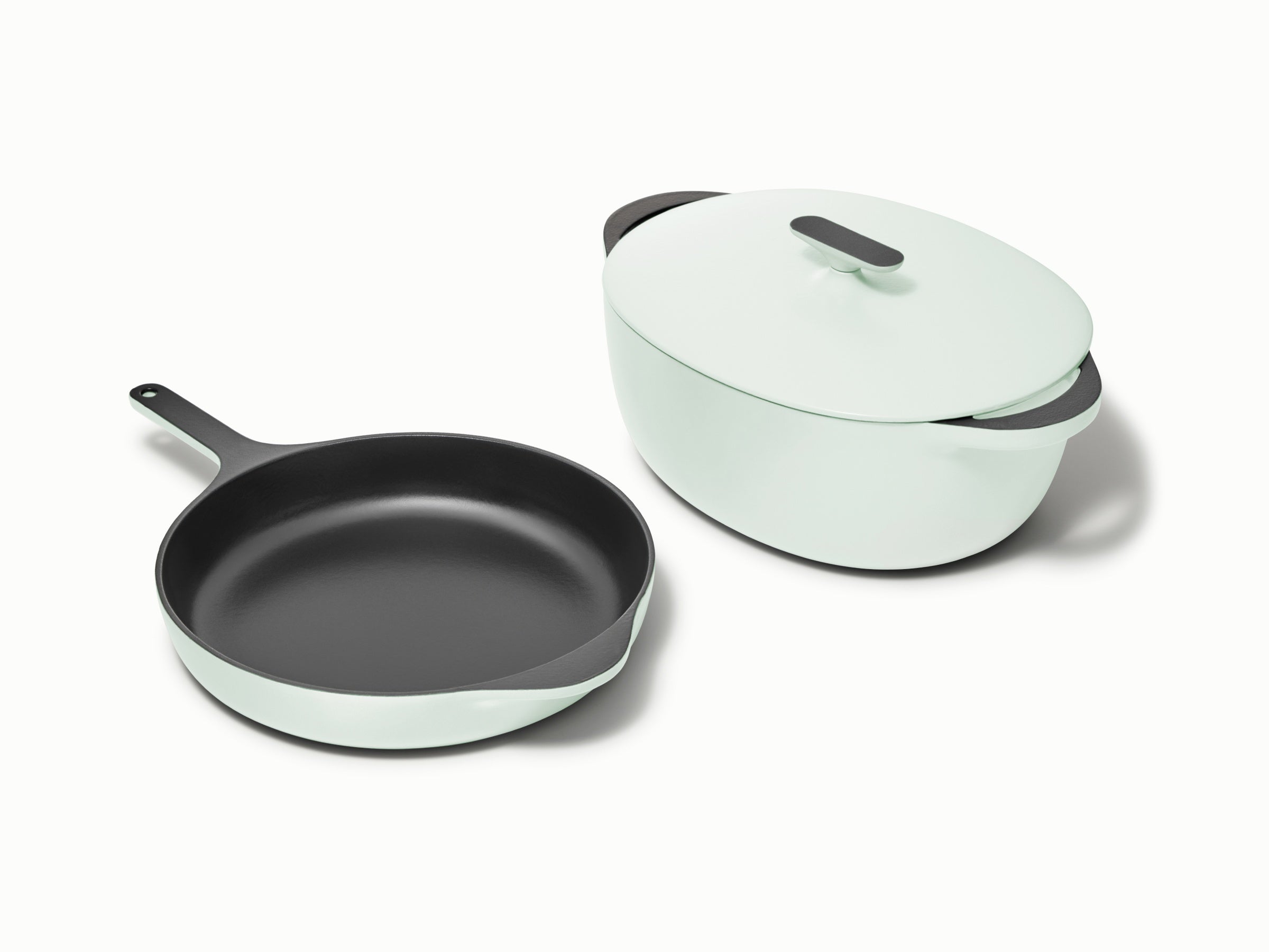 Large Enameled Cast Iron Duo - Image 12