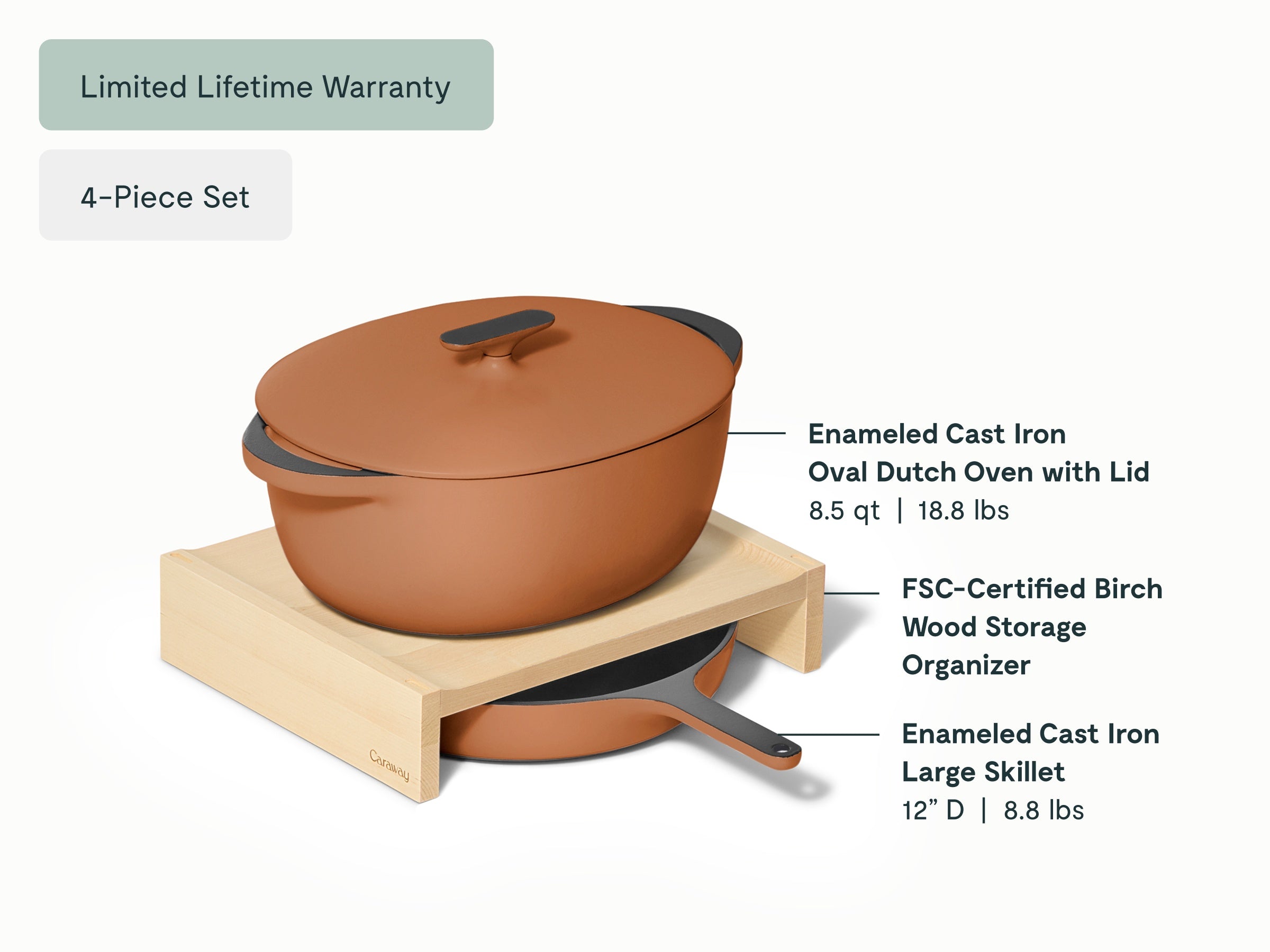 Large Enameled Cast Iron Duo - Image 15
