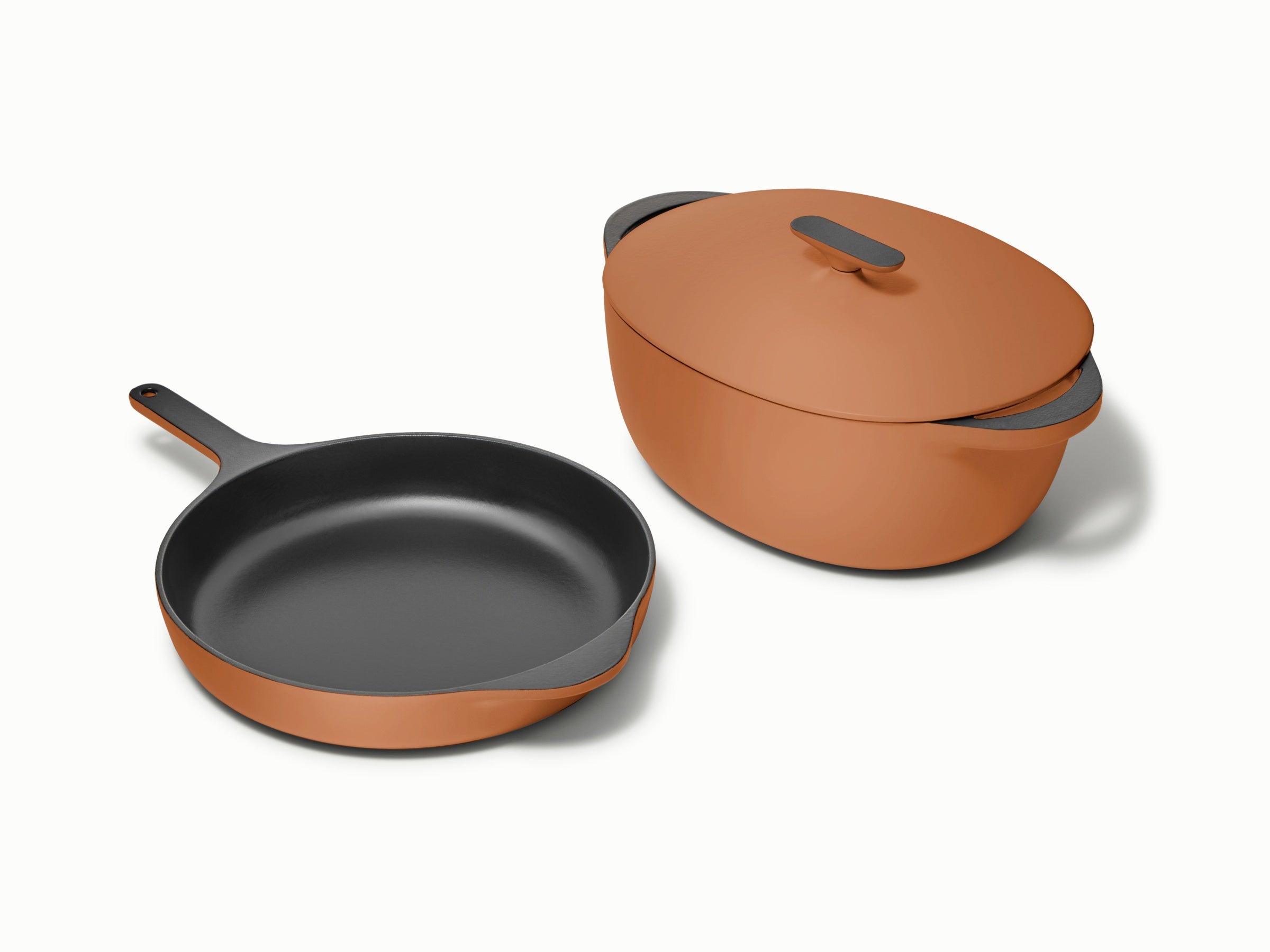 Large Enameled Cast Iron Duo - Image 14
