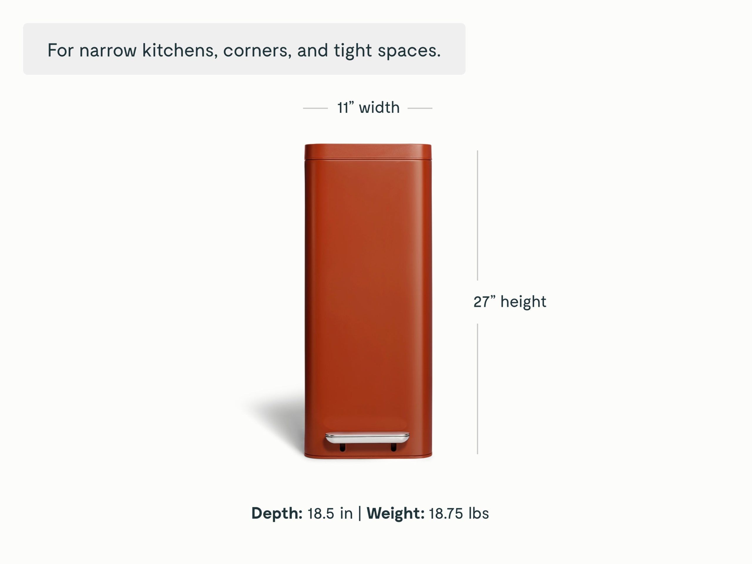 45L Slim Step Trash Can - Image 17