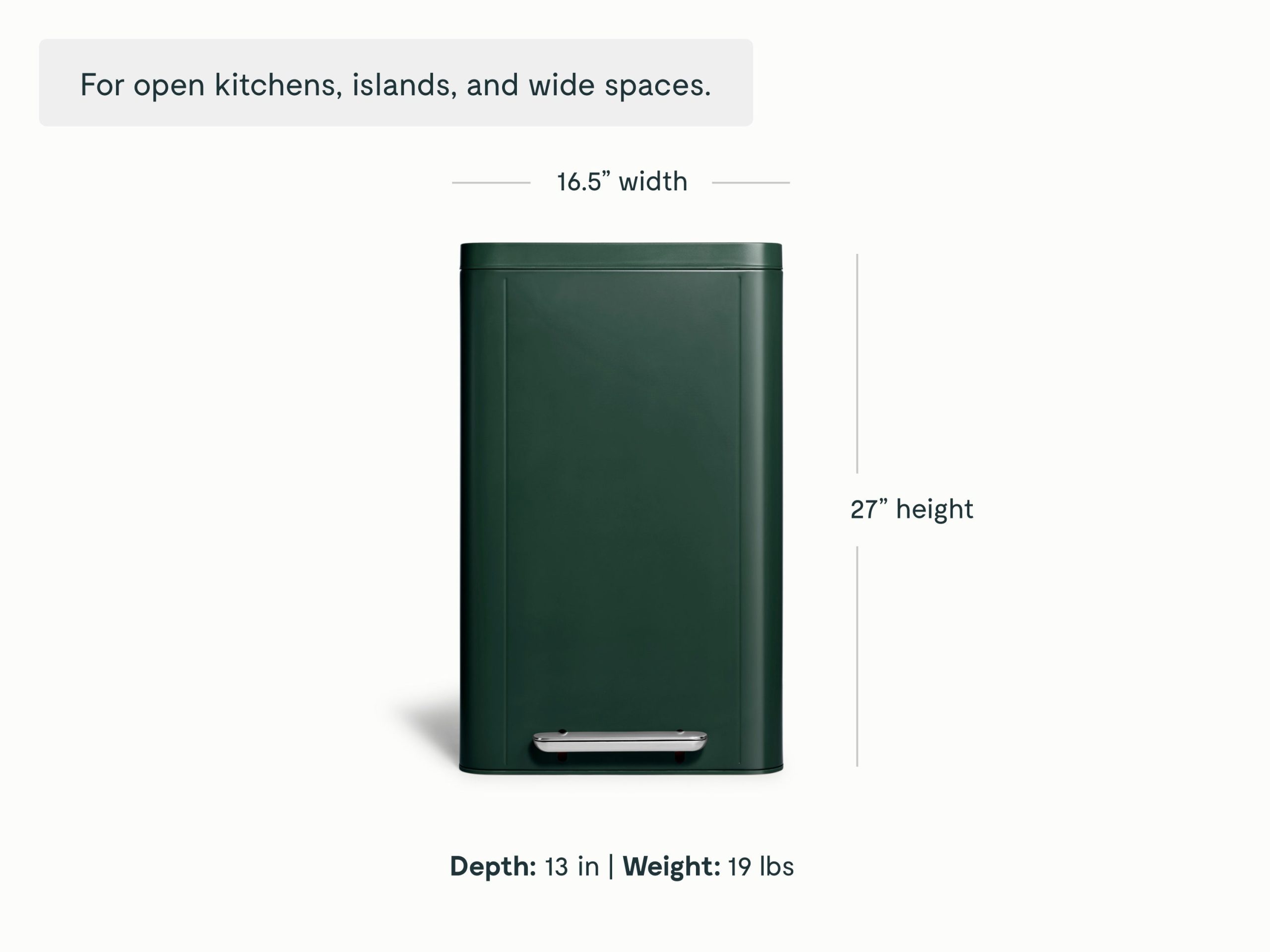 45L Rectangular Step Trash Can - Image 15